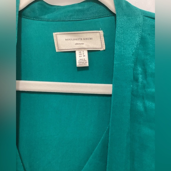 NWOT Anthropologie Gina Keyhole Dress by Moulinette Soeurs Green Size 2 - Picture 8 of 14